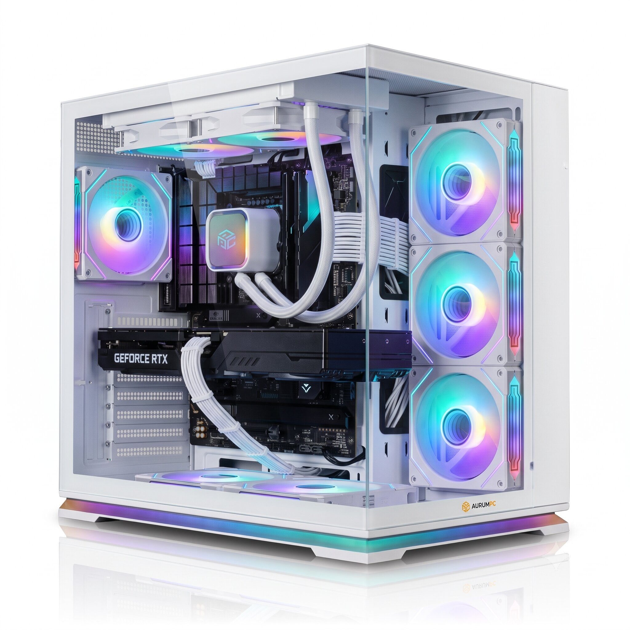 AurumPC Glacial R9 9950X3D mit RTX5080 16GB und 32GB DDR5 RAM Gaming-PC (AMD Ryzen 9 9950X3D, GeForce RTX 5080, 32 GB RAM, 1000 GB SSD, Wasserkühlung, Windows 11, WLAN)