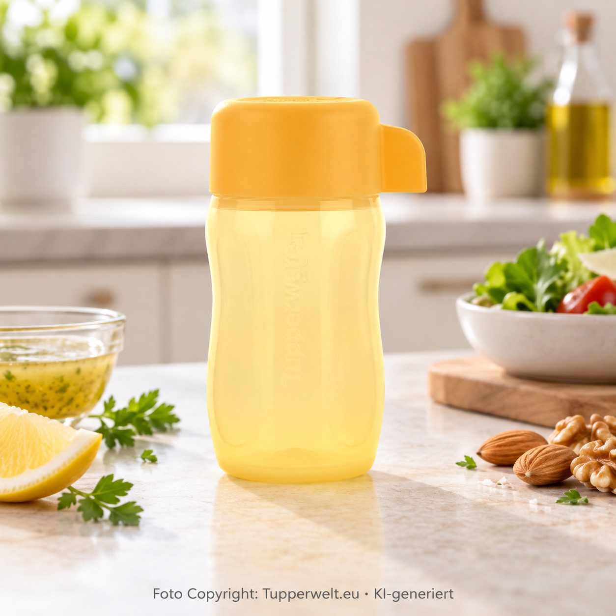 TUPPERWARE Trinkflasche Tupperware Eco Mini Flasche 90ml in gelb