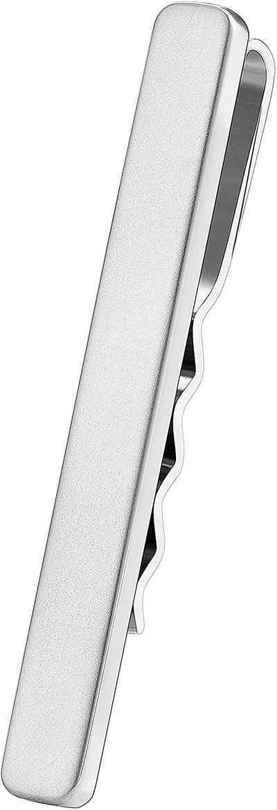 Karisma Krawattennadel Karisma Hochwertige Herren Edelstahl 316L Krawattennadel, Krawattenklammer/Tie Clip Farbwahl KTC201 - Silber