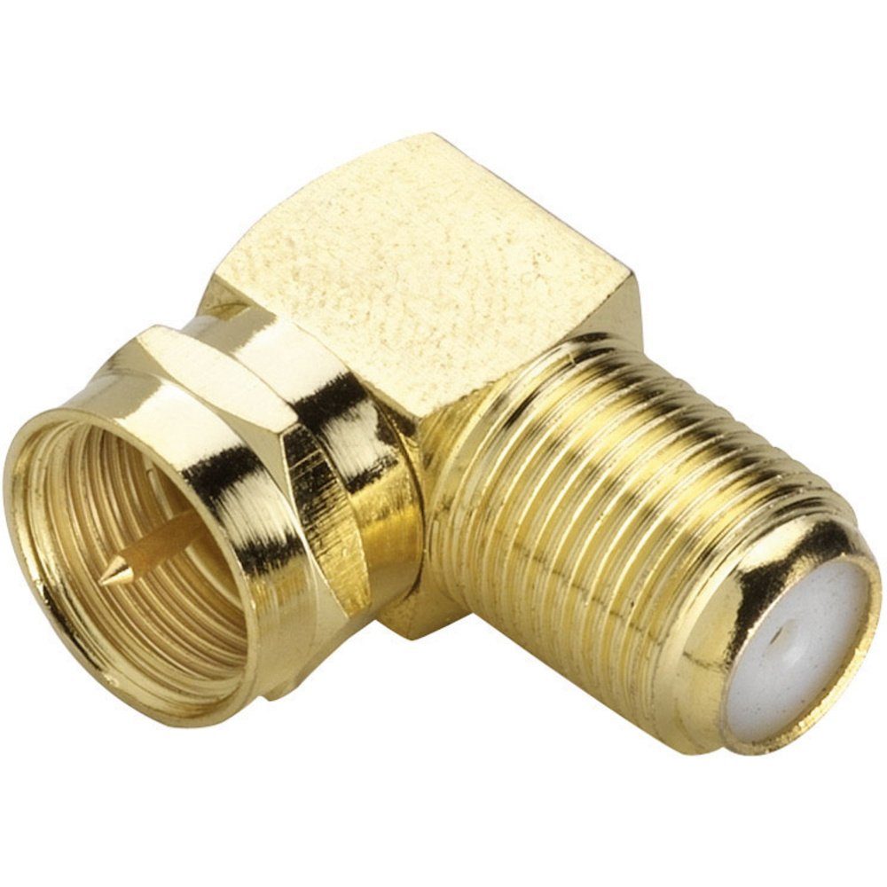 Renkforce RF-4196994 F-Winkelverbinder vergoldet Anschlüsse: F-Stecker SAT-Kabel