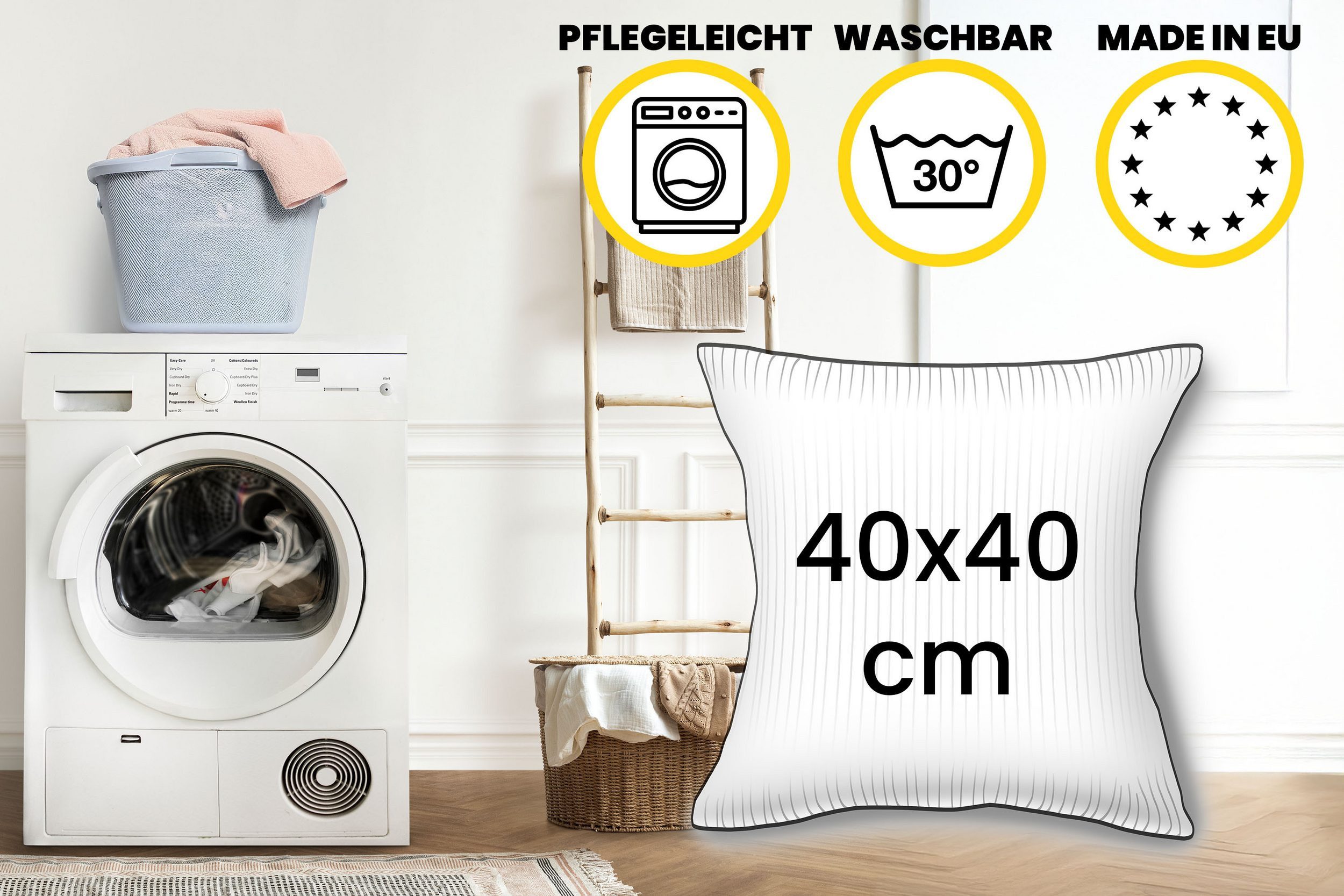 Amilian Kissenbezüge - 2er Set Kissenbezug - Kissenhüllen - Zierkissenbezüge, (2 Stück), 40x40 cm, Kissenhülle für Sofakissen; Dekokissen; Kissen; Zierkissen