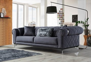 Villa Möbel Sofa Sofy, 1 Stk. 2-Sitzer, Quality Made in Turkey, Luxus-Microfaser (100% Polyester)