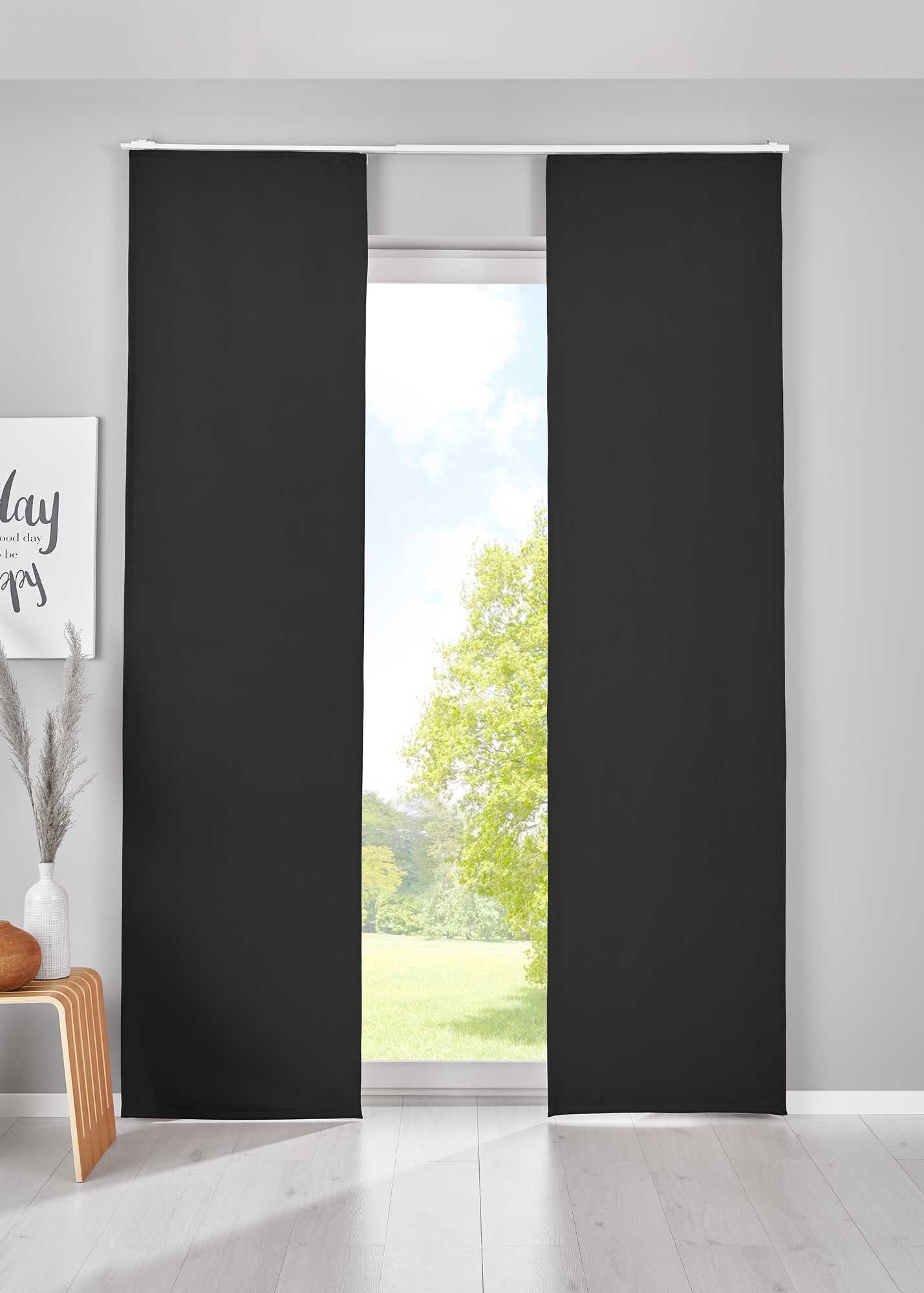 Gardinenbox Schiebegardine (2 St), Paneelwagen, verdunkelnd, Verdunkelung Schiebegardinen »NewYork« 202020680-2