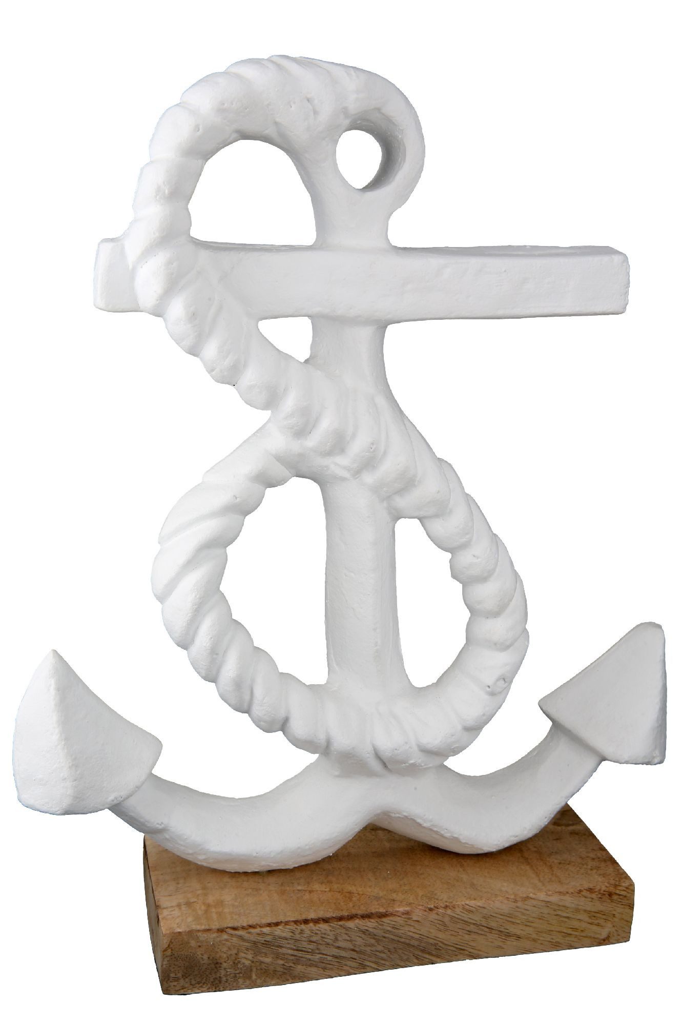 GILDE Skulptur Maritim, Farbe: Weiß, Motiv: Anker