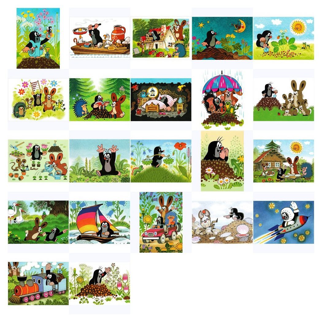 postkarten-universum.de Postkarte Postkarten-Komplett-Set "Der kleine Maulwurf"