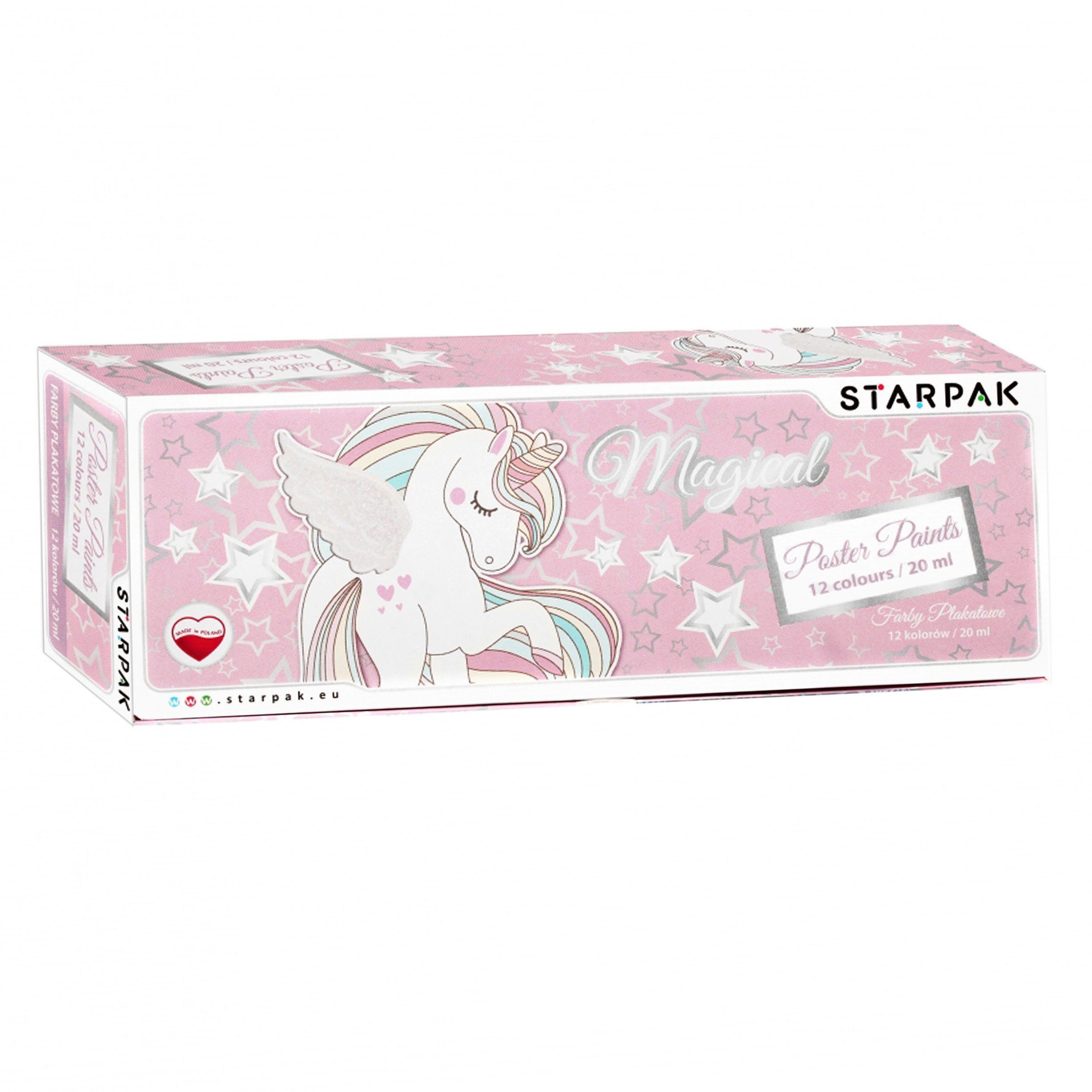 Sarcia.eu Plakatfarbe Einhorn Plakatfarben 12 Farben 20ml