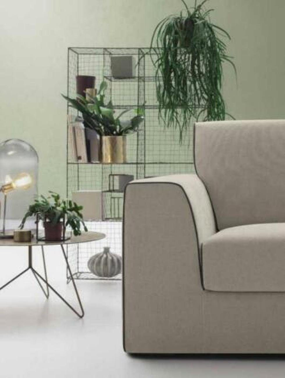 L-Form, Eck Grau Sofa Textil JVmoebel Couch Stoff Europe Sofa Wohnlandschaft 3-Sitzer Made in