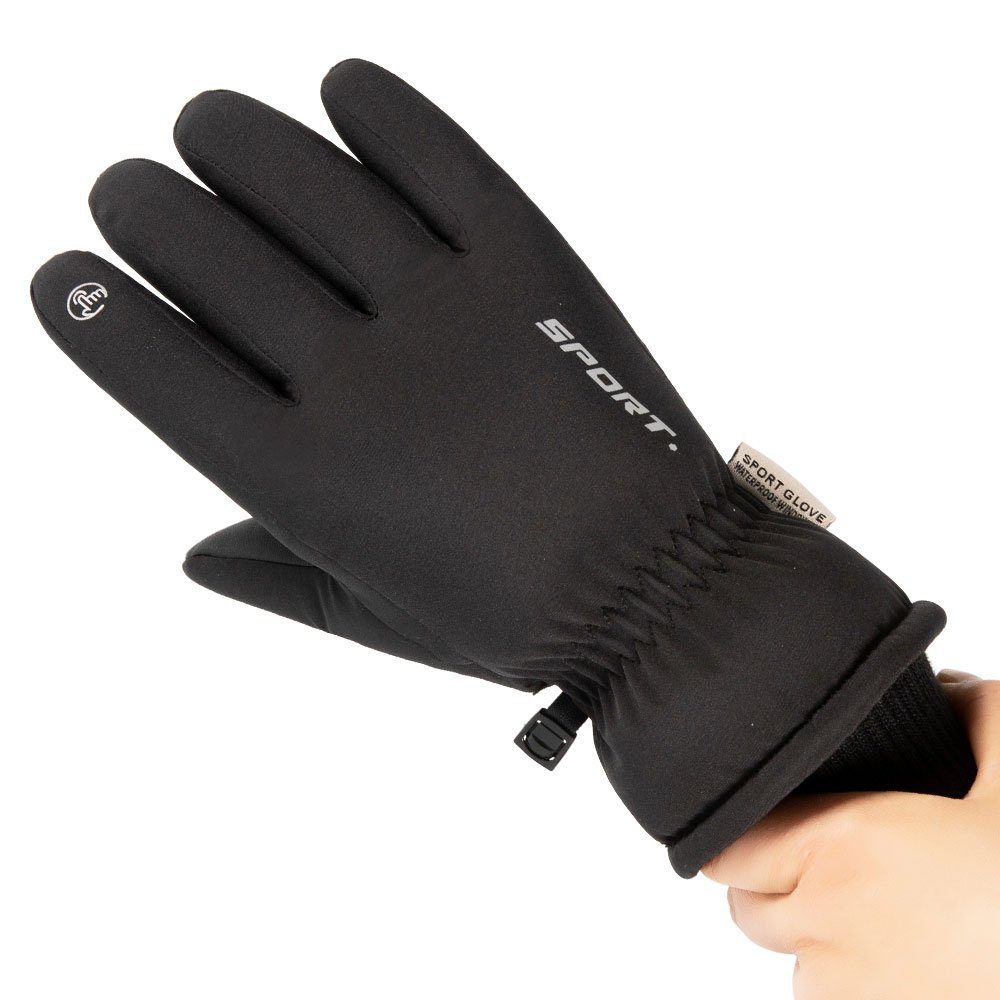Themro Sunicol Schwarz Winter Winterhandschuhe Handschuhe Wasserdicht (Pack) Skihandschuhe Fleece Fahrrad Ski