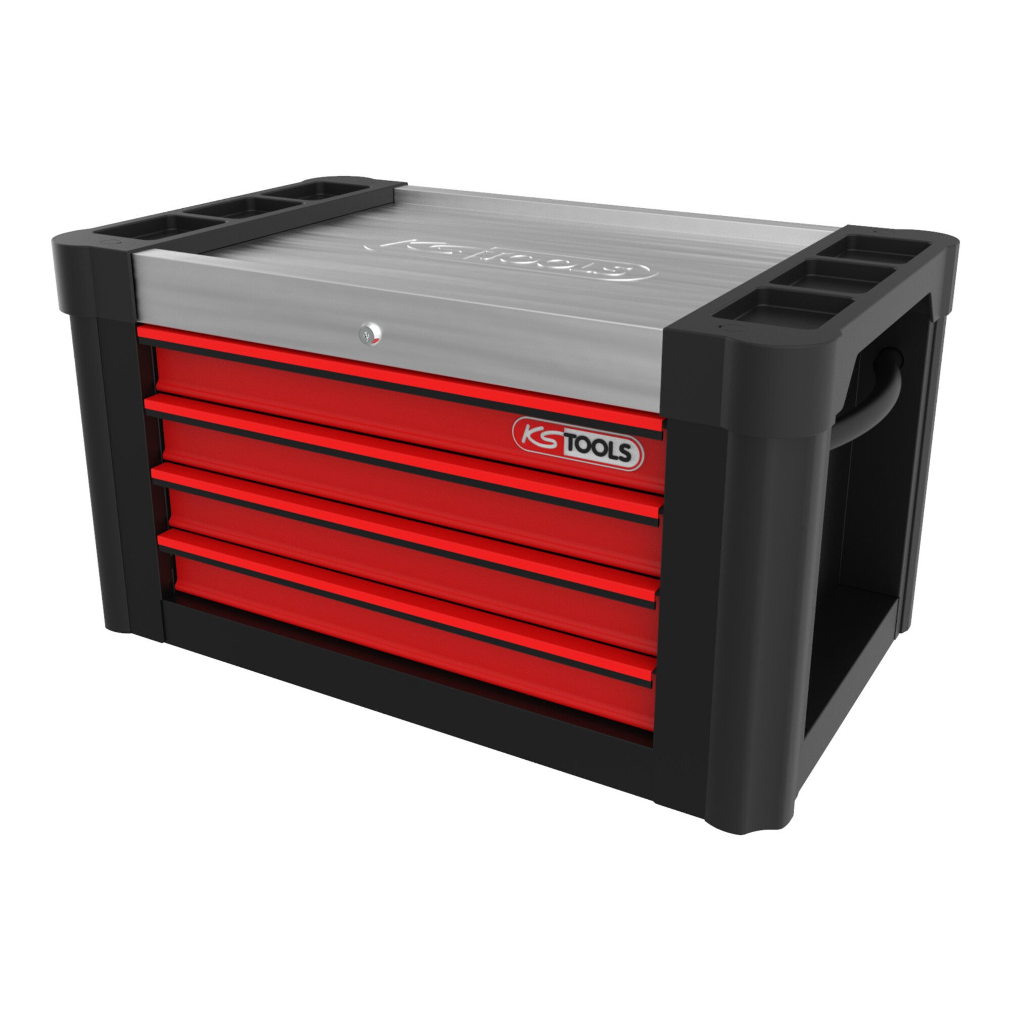 KS Tools Werkstattwagen KS Tools PERFORMANCEplus P10TC SCHWARZ/ROT Werkstattwagenaufsatz mit 4