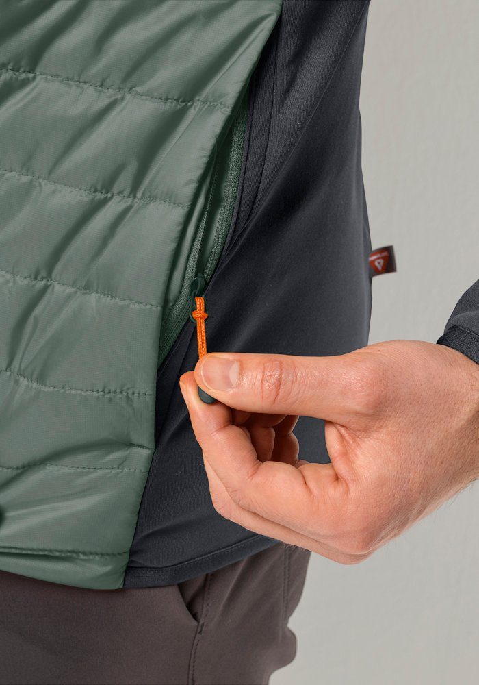 PRO hedge-green Jack M Wolfskin HYBRID ROUTEBURN Hybridjacke