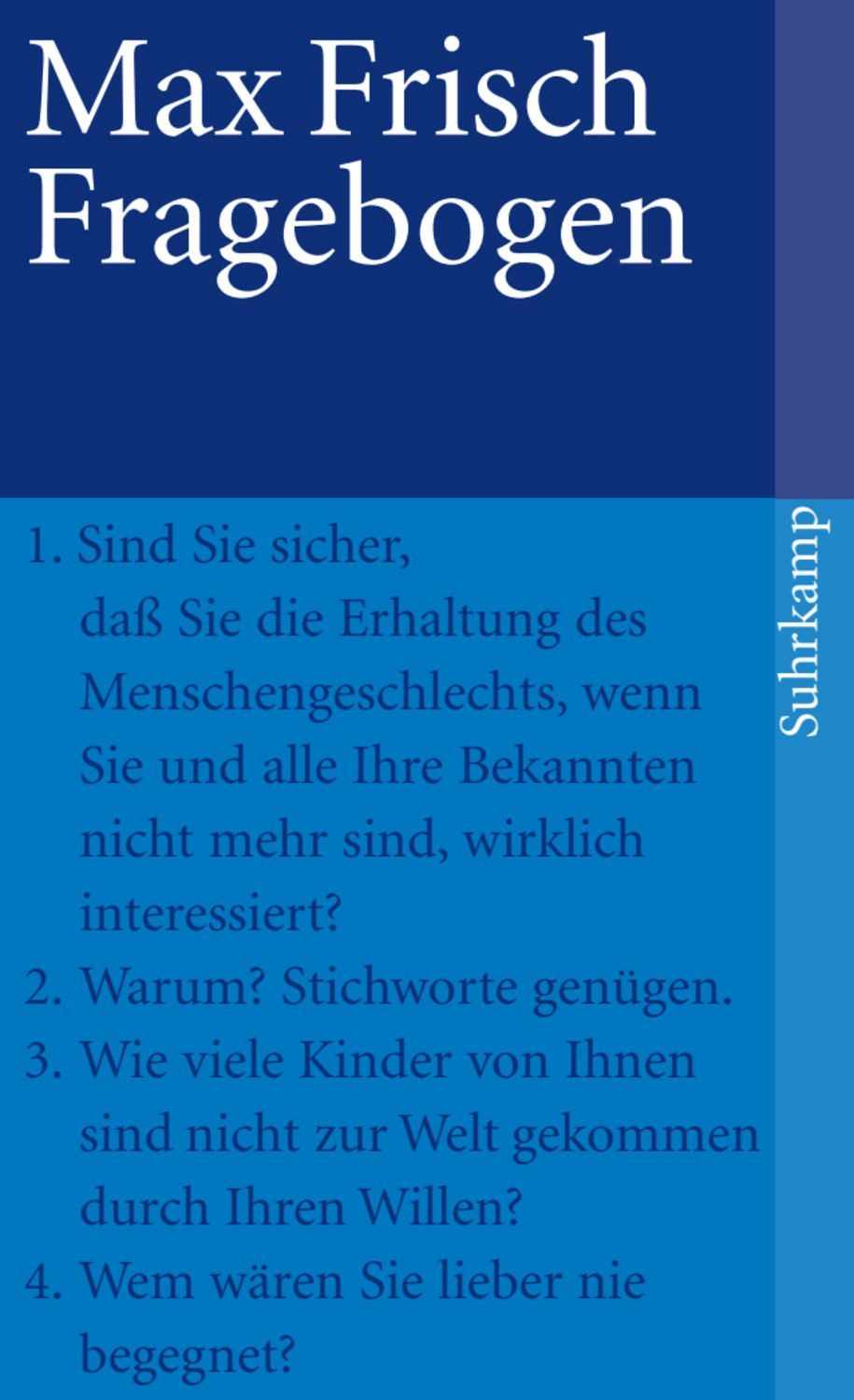 Fragebogen / Max Frisch
