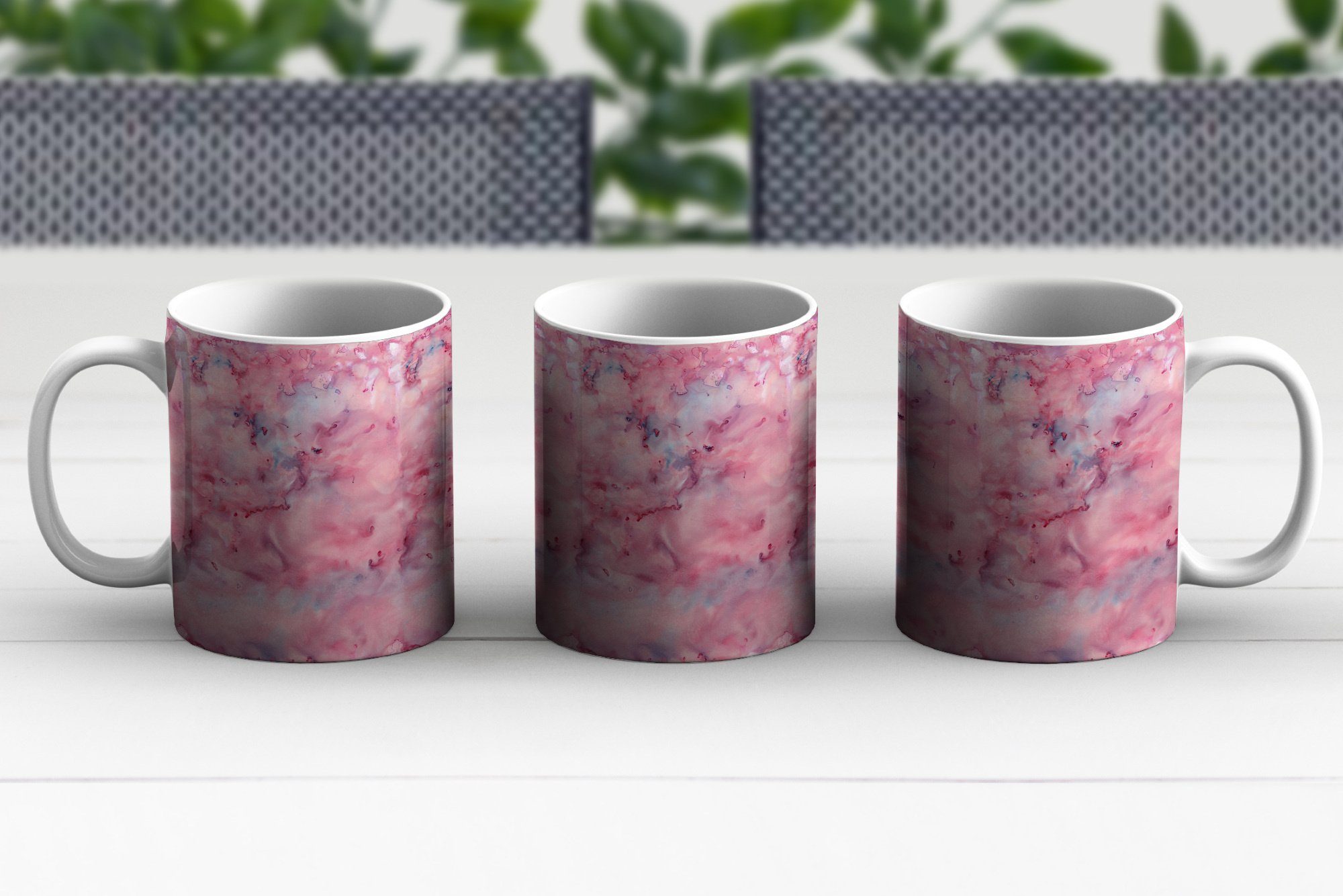 MuchoWow Tasse Muster, Becher, Marmor Teetasse, - Teetasse, Alkoholtinte - - Rosa Kaffeetassen, Geschenk Keramik