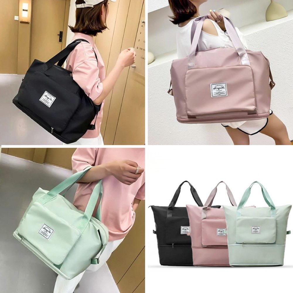 LA CUTE Sporttasche Damen Sporttasche Reisetasche, kompaktes Design (Praktische Sporttasche für Unterwegs mit viel Stauraum, Damen Reisetasche, Sportasche, Strandtasche), praktische Reißverschlusstaschen und kompaktes, stilvolles Design