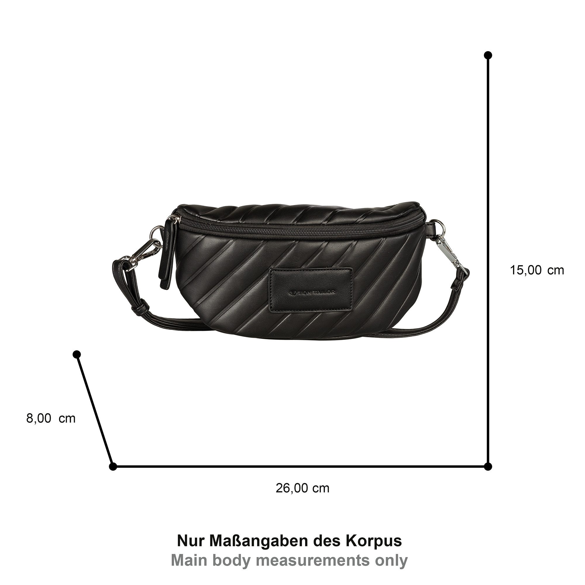 TOM TAILOR Bauchtasche Mirela, weich wattiert und elegant in trendigen Formaten