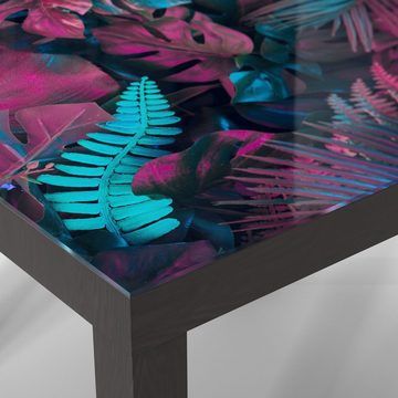 DEQORI Couchtisch 'Gefärbtes Blattwerk', Glas Beistelltisch Glastisch modern