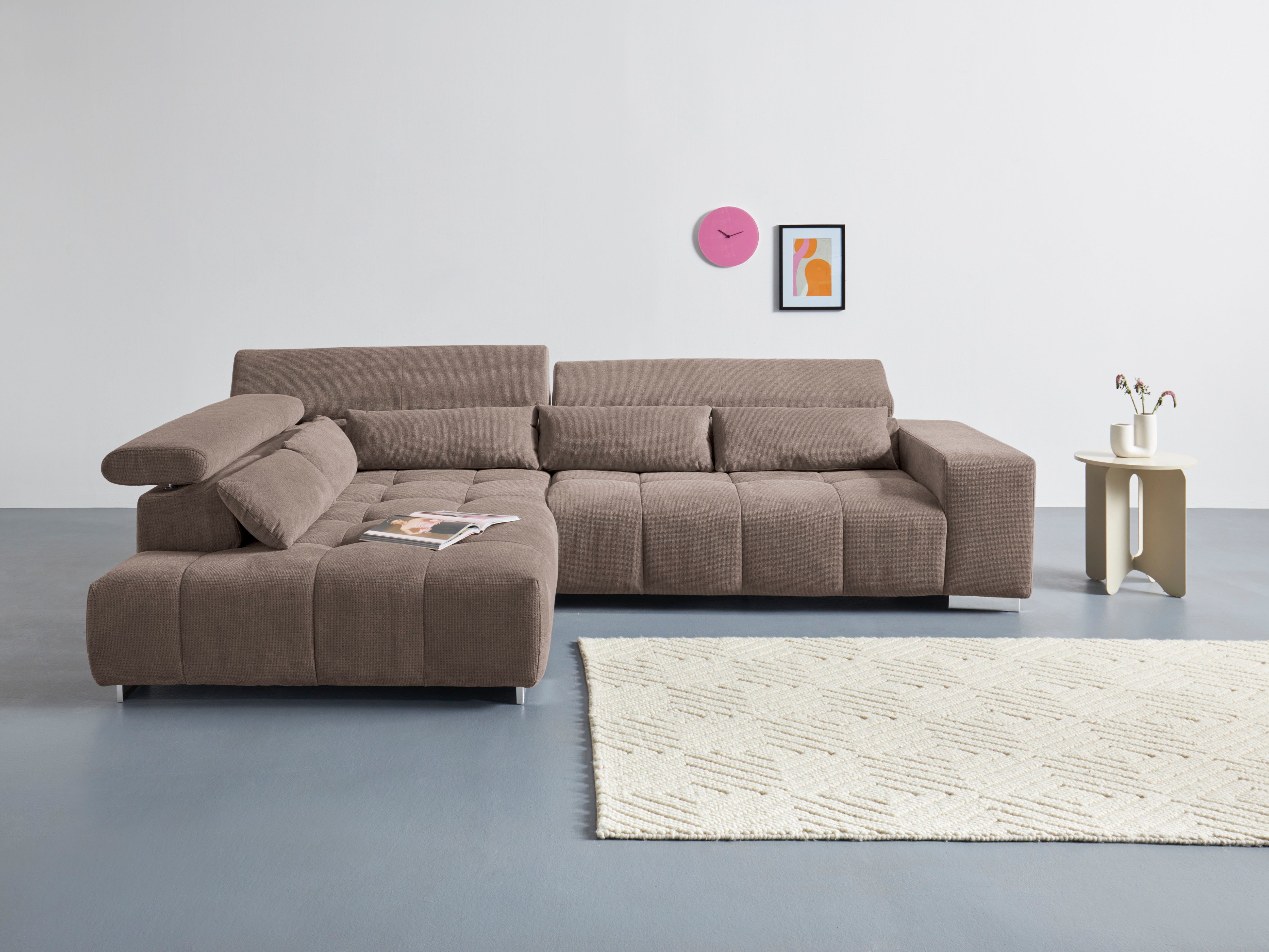 COTTA Ecksofa Orion L-Form, mit Kopfteilverstellung günstig online kaufen