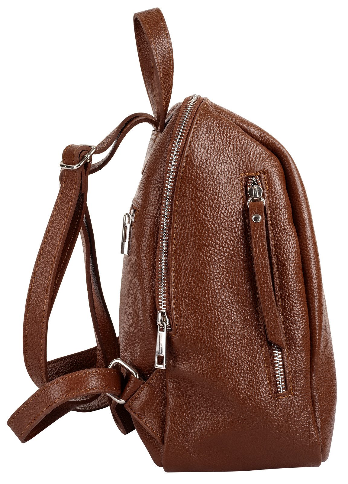 Samantha Look Cityrucksack SAMANTHA LOOK Damen echt Leder, Made in Italy, echt Leder, Made in Italy – Bild 5 von 5