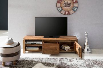 KADIMA DESIGN Lowboard TV-Board aus Massivholz - viel Stauraum & einzigartige Maserung