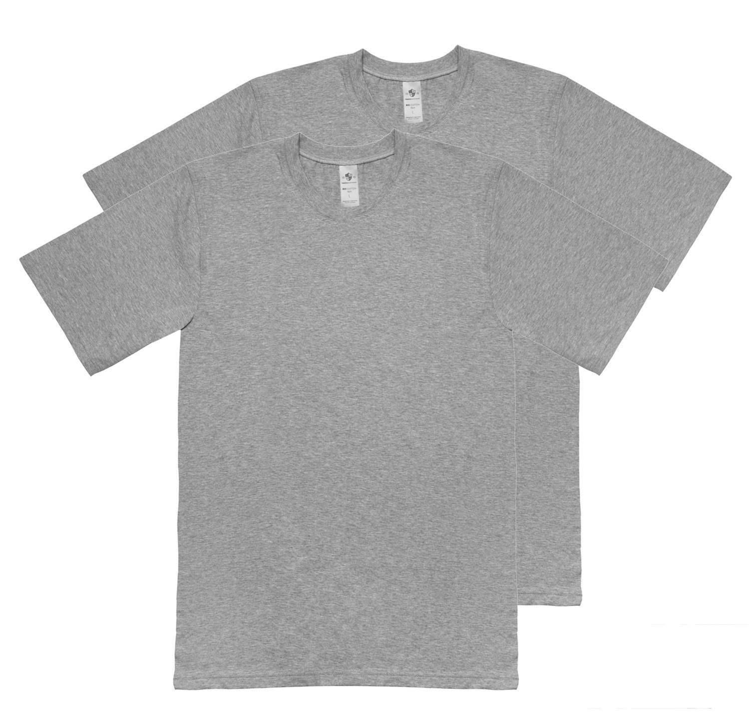 HAASIS Bodywear 1919 T-Shirt Herren T-Shirt 77212153-graumeliert (Packung, 2-tlg., 2er Pack) Optimale Passform, pflegeleicht, formbeständig, strapazierfähig