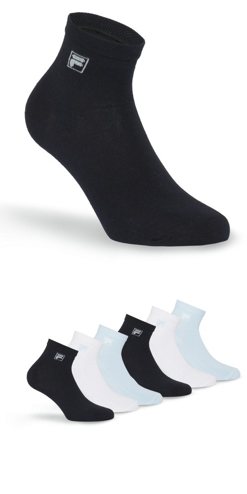 Fila Kurzsocken UNISEX QUARTER PLAIN SOCKS (6-Paar) mit Logo-Schriftzug günstig online kaufen