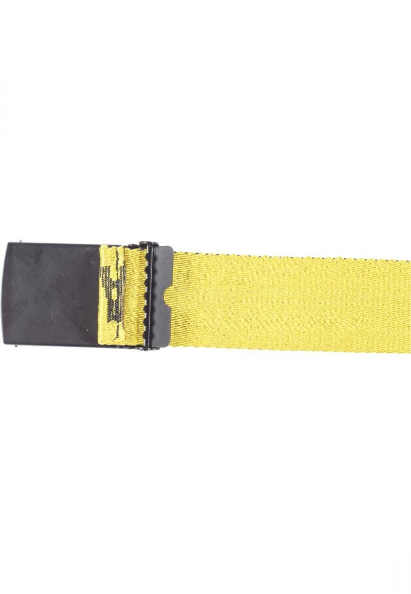 black-yellow-black Belt Jaquard Logo URBAN CLASSICS Accessoires Hüftgürtel