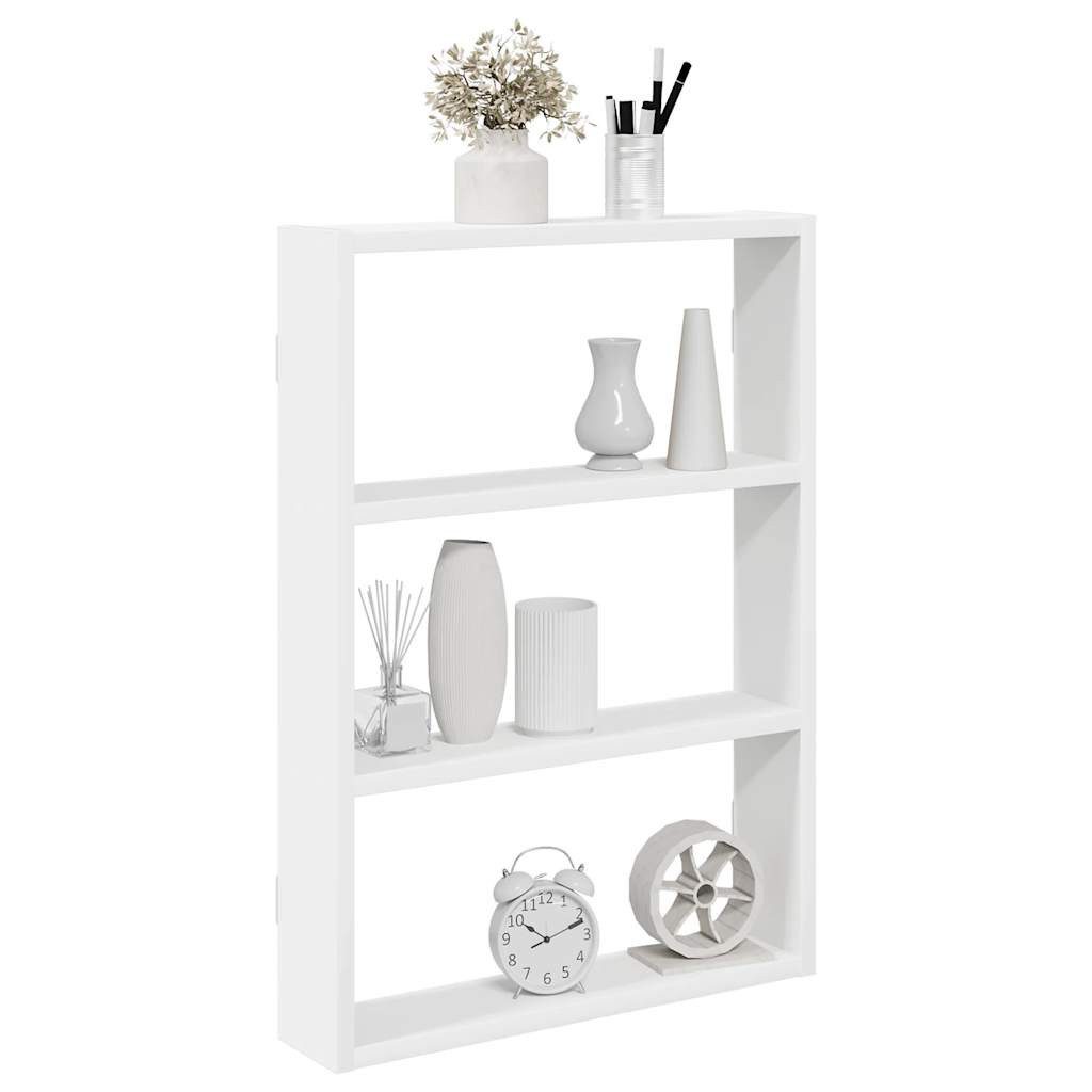 vidaXL Wandregal Wandregal Weiß 43x9x60 cm Holzwerkstoff