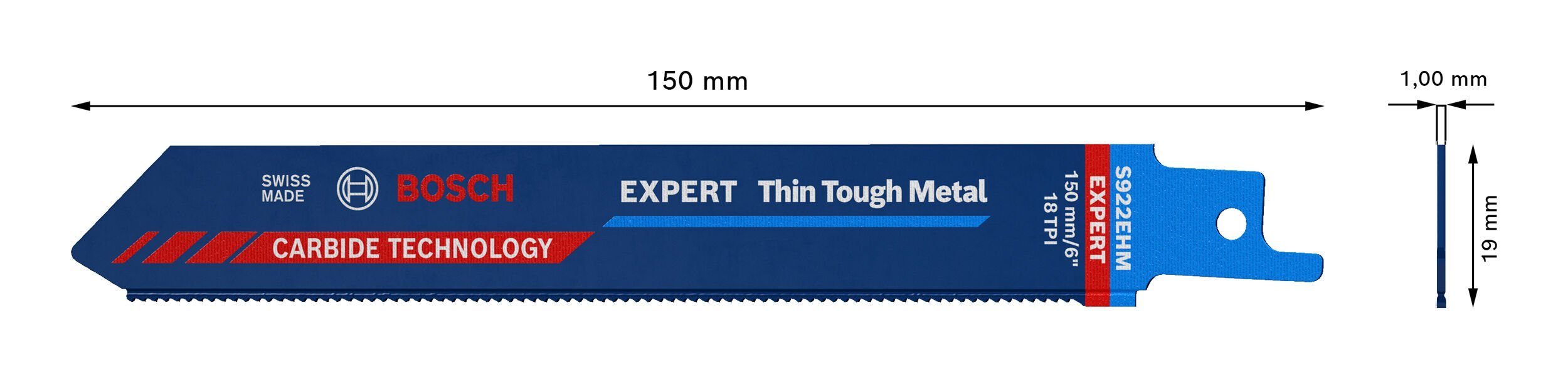 BOSCH Expert Thick Metal StainlessSteel Endurance for Stück), (10 10er-Pack Tough 922 S Expert EHM - Säbelsägeblatt