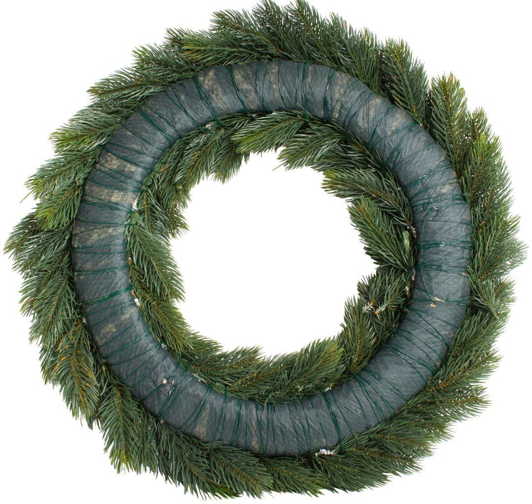 Kunstkranz Edel-Adventskranz einseitig Tanne, Botanic-Haus, Höhe 10 cm