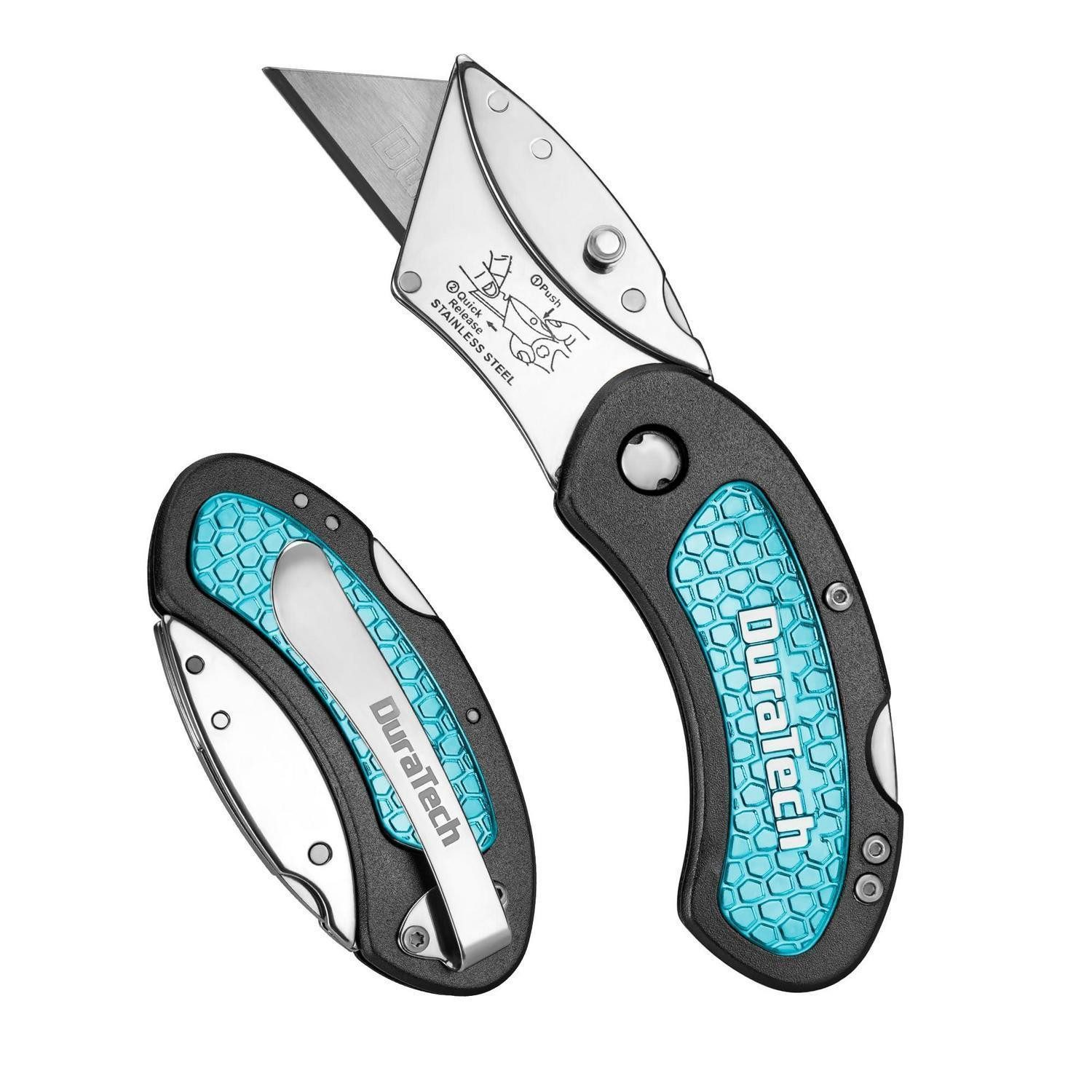 LuxusKollektion Cuttermesser Klappmesser mit Schnellwechsel-Klinge und Gürtelclip