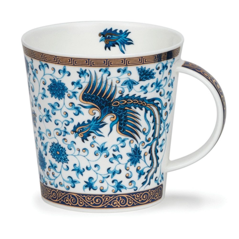 Dunoon Tasse Blue Ming Phoenix Cairngorm 0,48 l Fine Bone China Porzellan