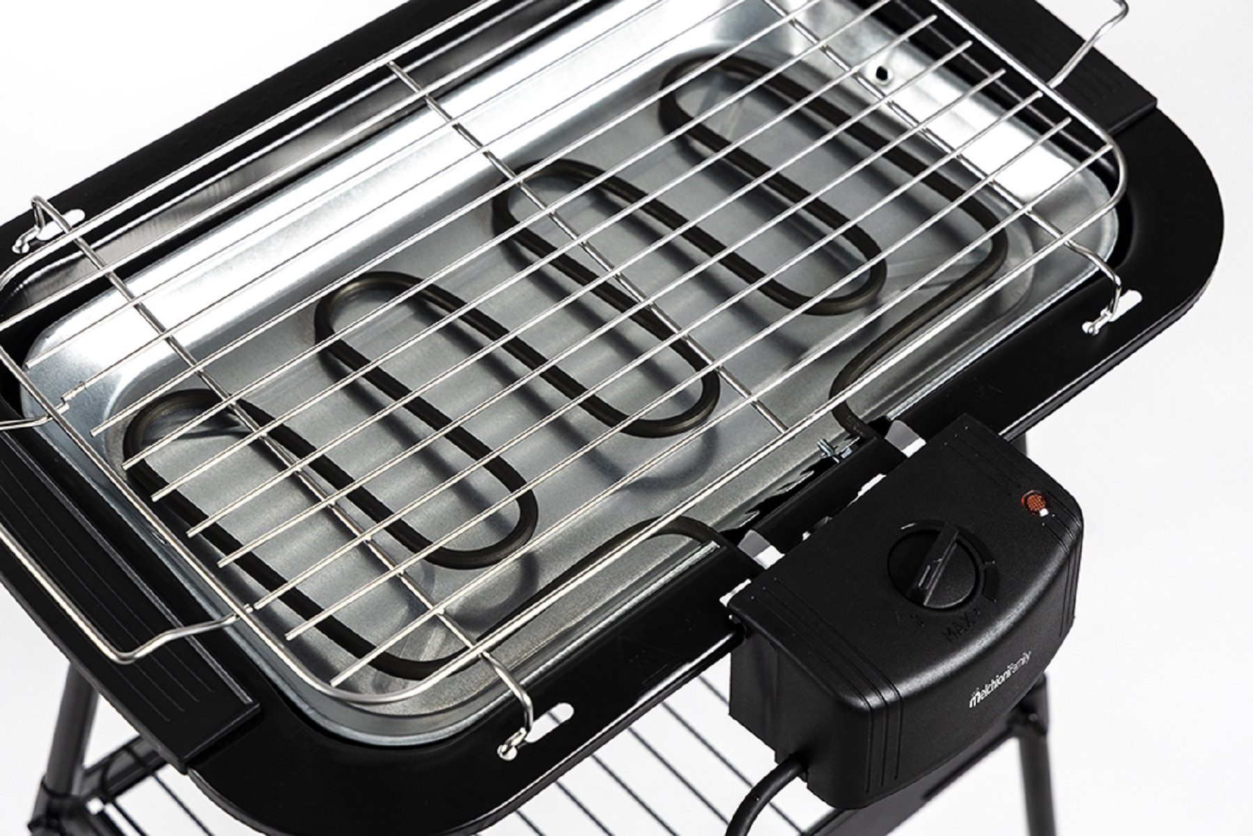 Melchioni Elektro-Standgrill 2000W Elektrischer Grill mit Ständer BBQ2