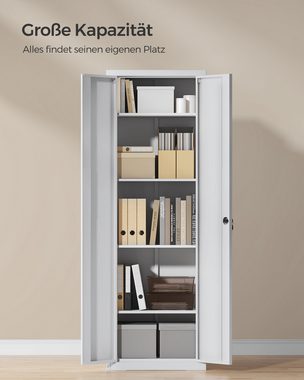 SONGMICS Aktenschrank Mehrzweckschrank, Aufbewahrungsschrank, für Garage