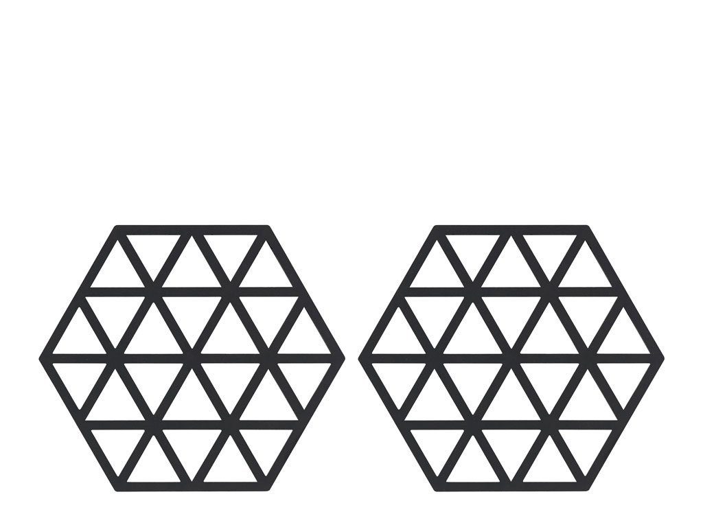 Platzset, Zone DenmarkTischschoner Black Triangles 2er Set, Zone Denmark,  Abmessungen: Höhe: 0,9 cm, Tiefe: 14 cm, Länge: 24 cm