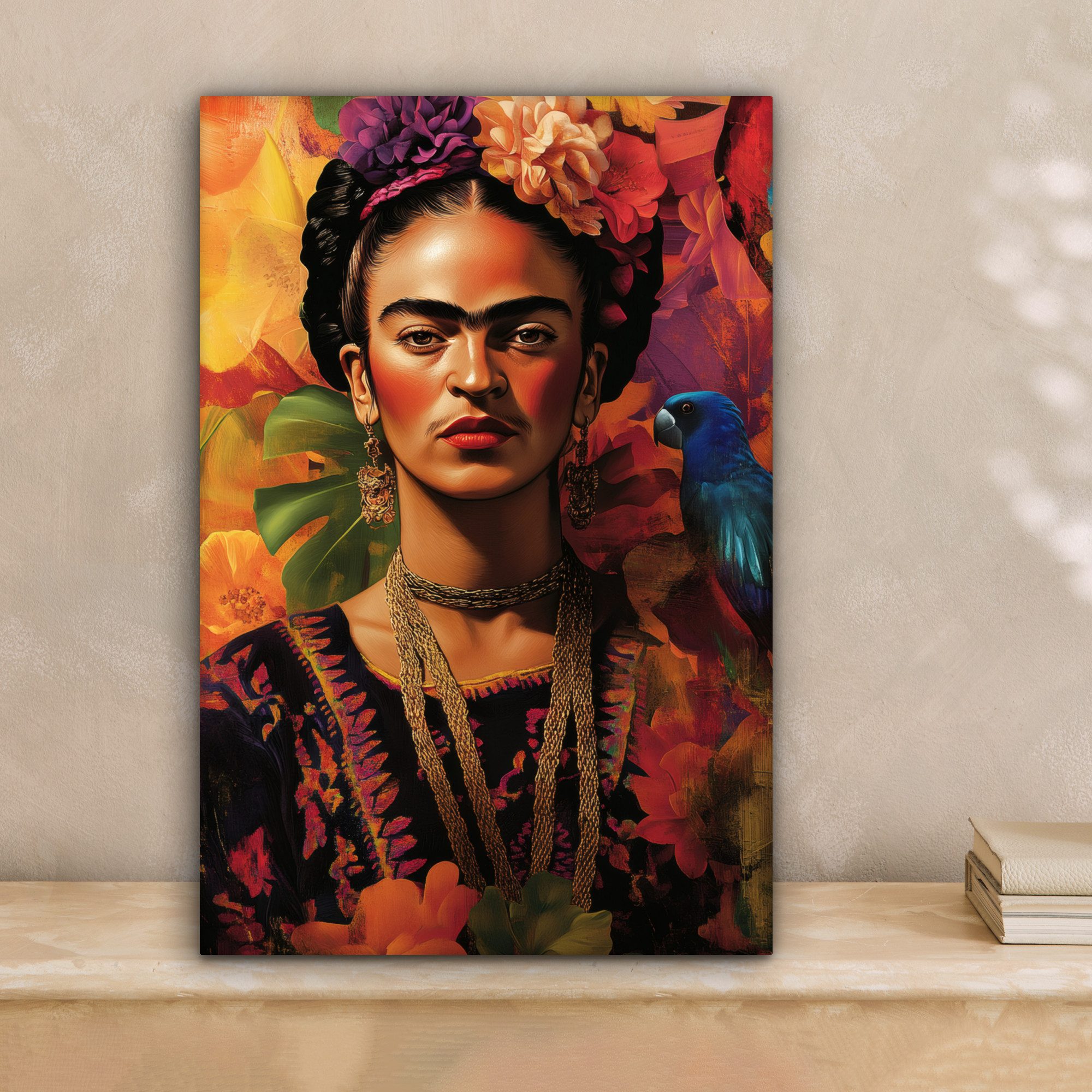 OneMillionCanvasses® Leinwandbild Frau - Blumen - günstig online kaufen