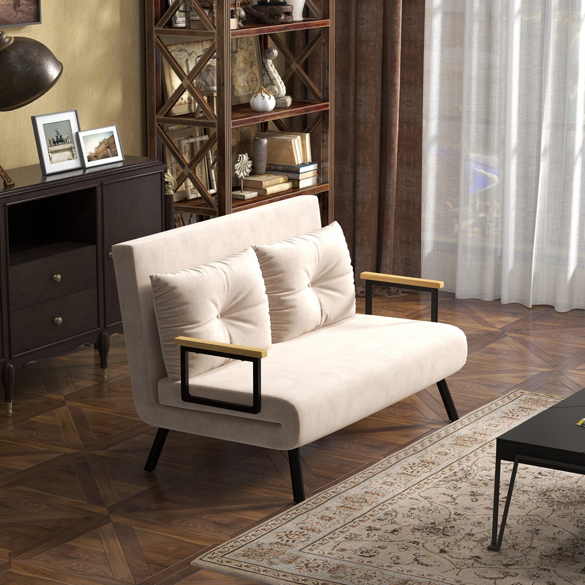 HOMCOM Schlafsofa Relaxsessel mit Bettfunktion, Klappsofa günstig online kaufen