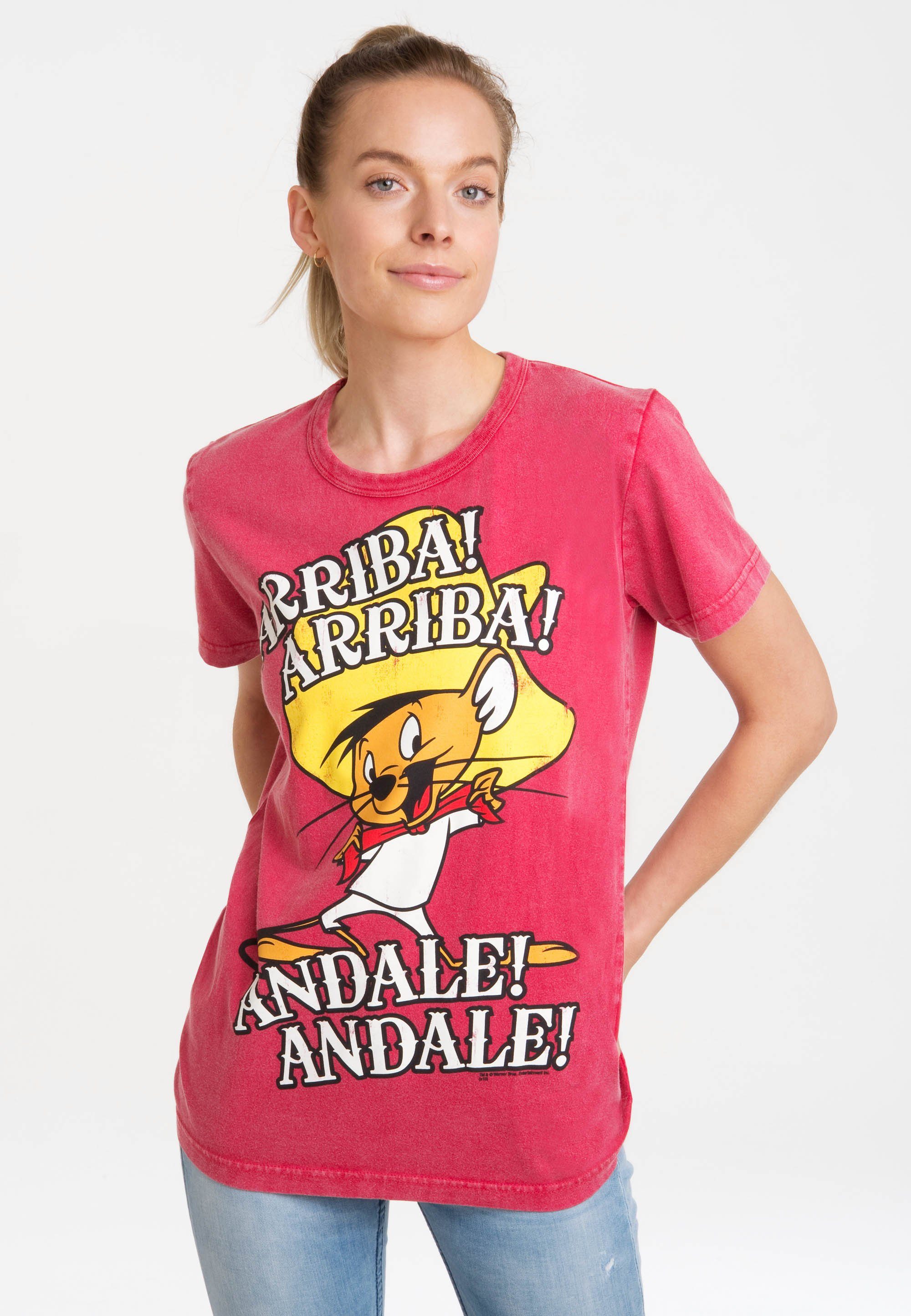 LOGOSHIRT T-Shirt Looney Tunes - Speedy Gonzales mit lizenziertem Print