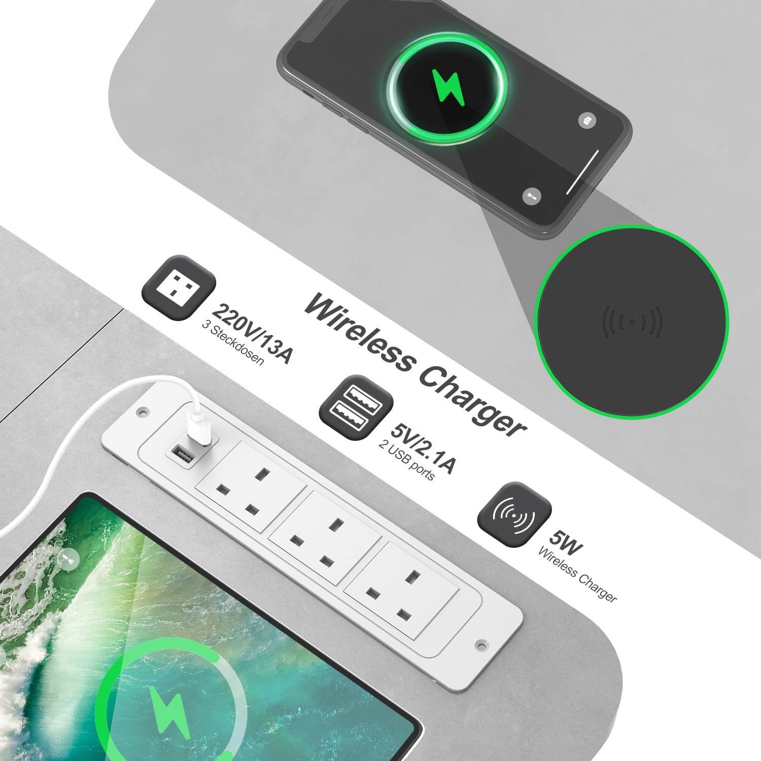 HOMALL Schreibtisch Schreibtisch mit USB Steckdose günstig online kaufen
