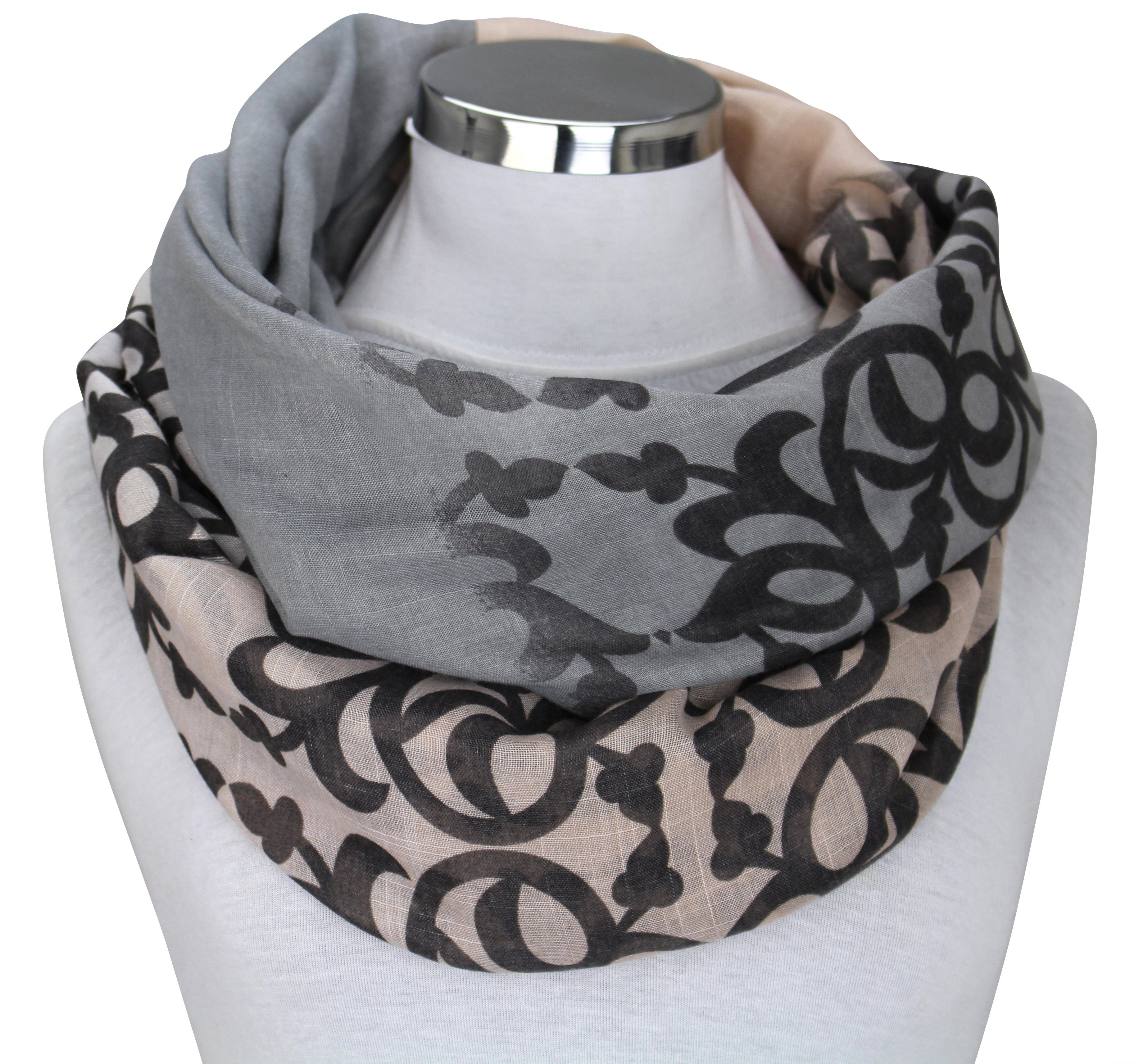 LOREZA Halstuch Damen Loopschal Schal Halstuch Tuch