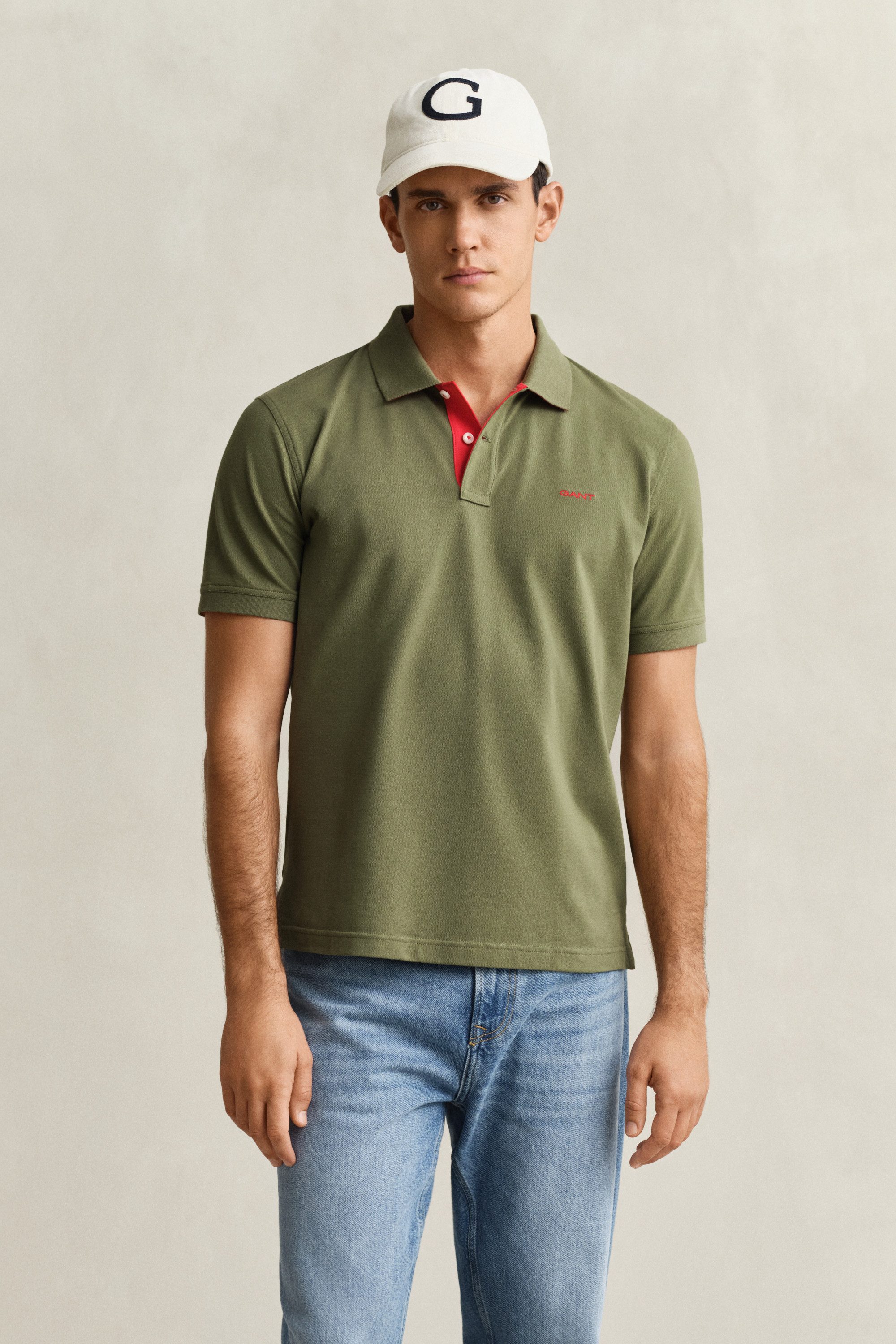 Gant Poloshirt REG CONTRAST PIQUE SS POLO mit kontrastfarbenen Einsätzen