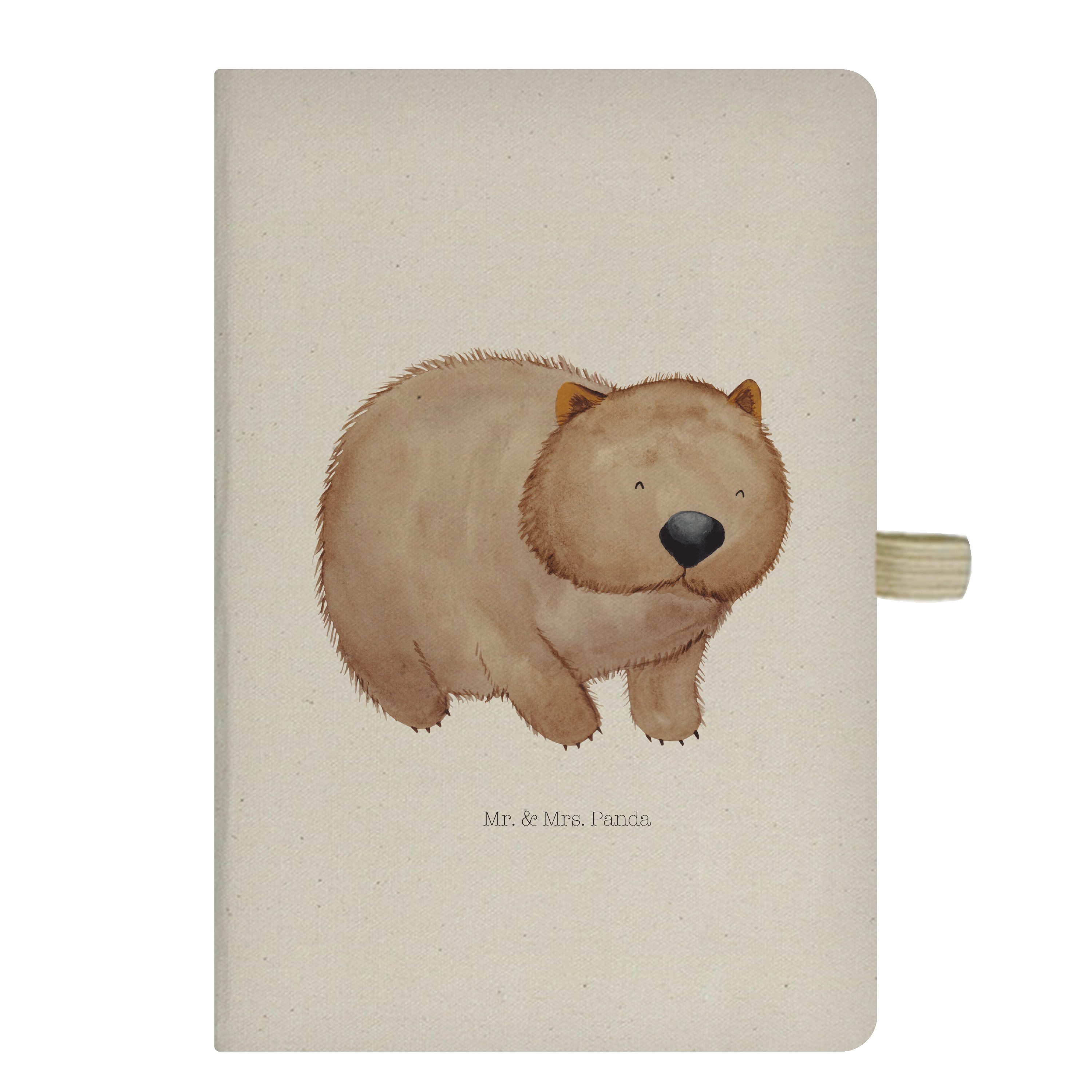 Mr. & Mrs. Panda Notizbuch Wombat - Transparent - Geschenk, Tiere, Notizheft, Notizen, lustige S Mr. & Mrs. Panda