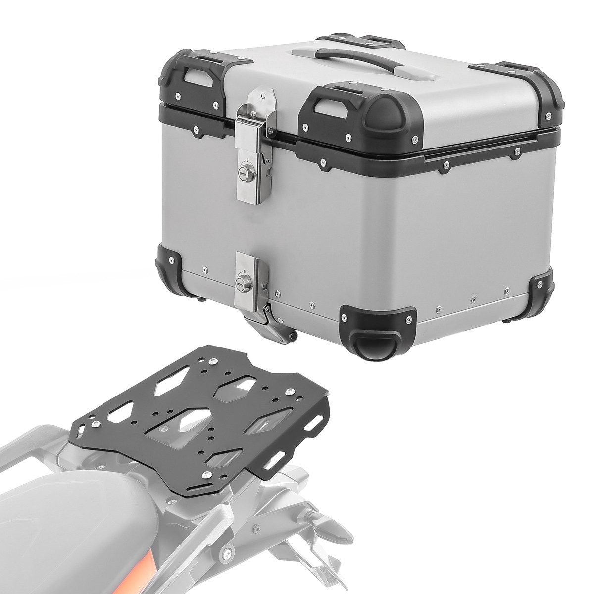Bagtecs Topcase Set Alu Topcase + Gepäckbrücke passend für KTM 1090 Adventure/ R 17-19
