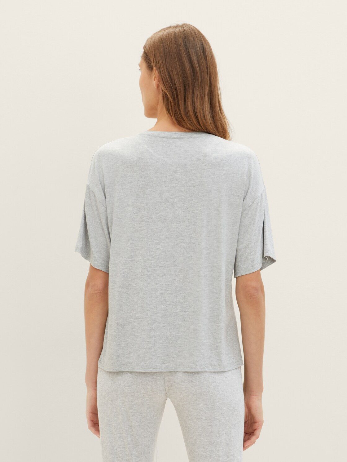 TOM TAILOR Pyjamaoberteil Bodywear (im Einserpack) Loungewear T-Shirt in Melange Optik