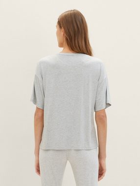 TOM TAILOR Schlafanzug T-Shirt in Melange Optik