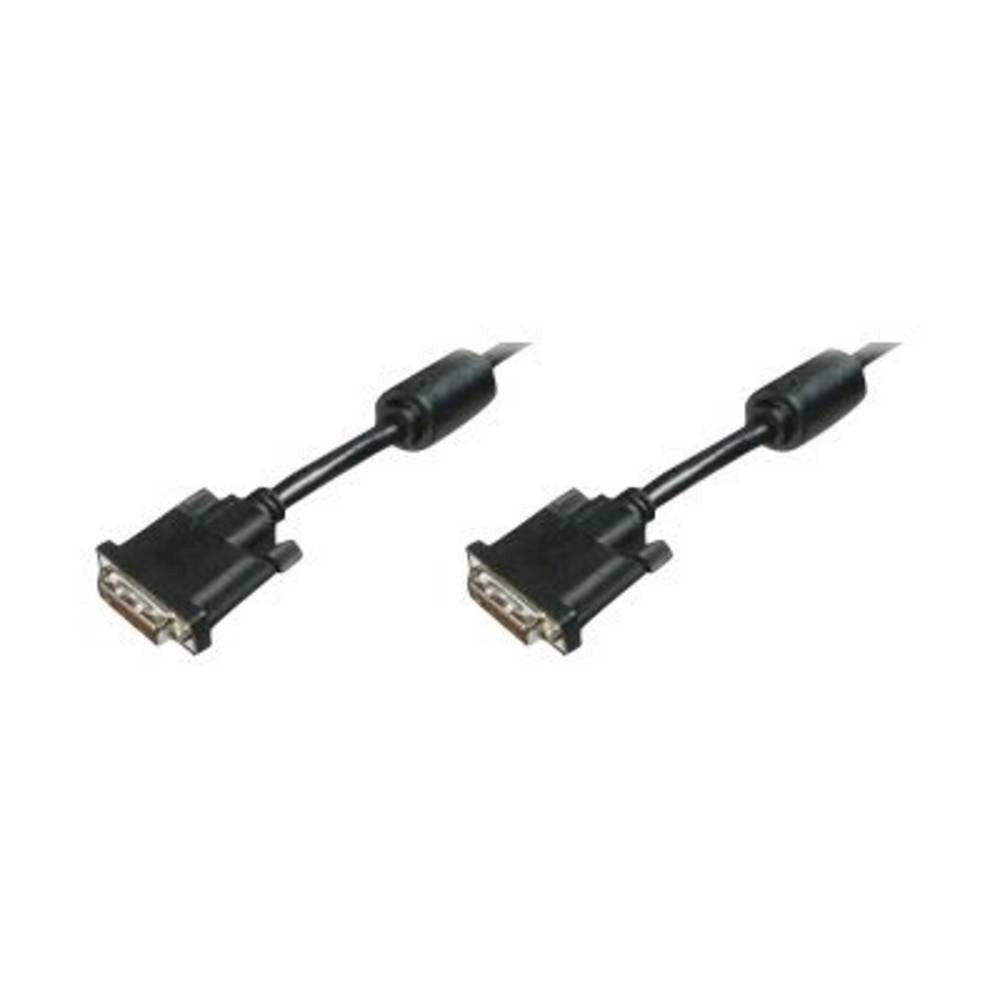 Digitus DVI-D-Monitorkabel Digital DualLink AK-320101-050-S HDMI-Kabel, (5.00 cm), schraubbar, mit Ferritkern