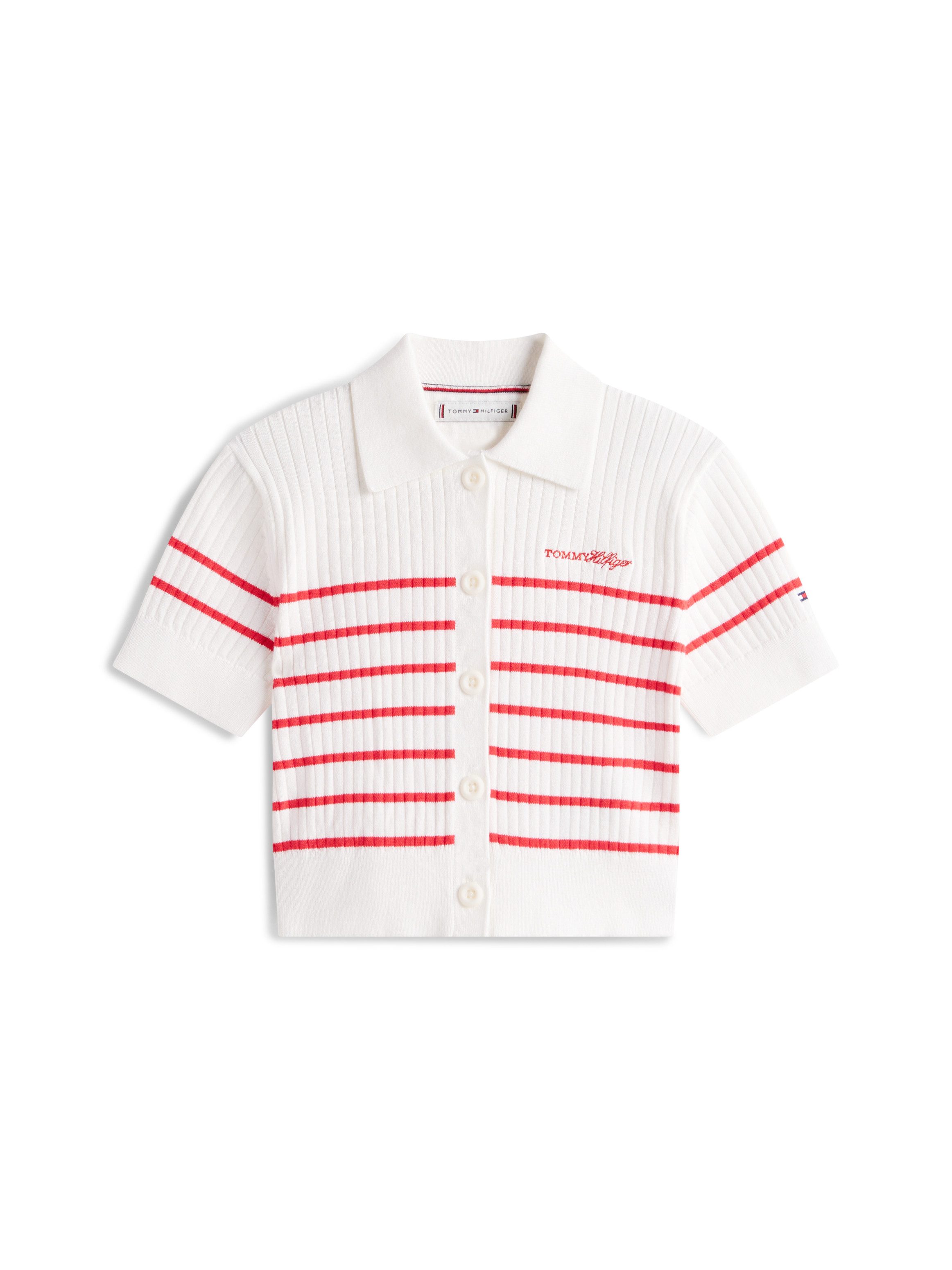 Tommy Hilfiger Strickjacke SWEATER RIB POLO SS Kinder bis 16 Jahre, regular fit – Bild 4 von 5