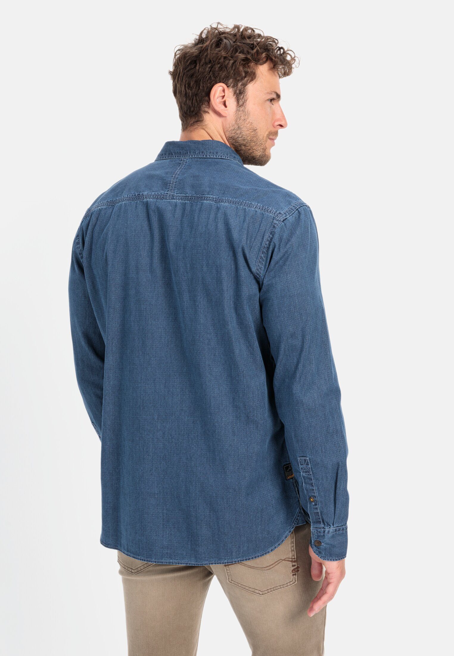camel active Langarmhemd in Denim-Optik Kentkragen günstig online kaufen