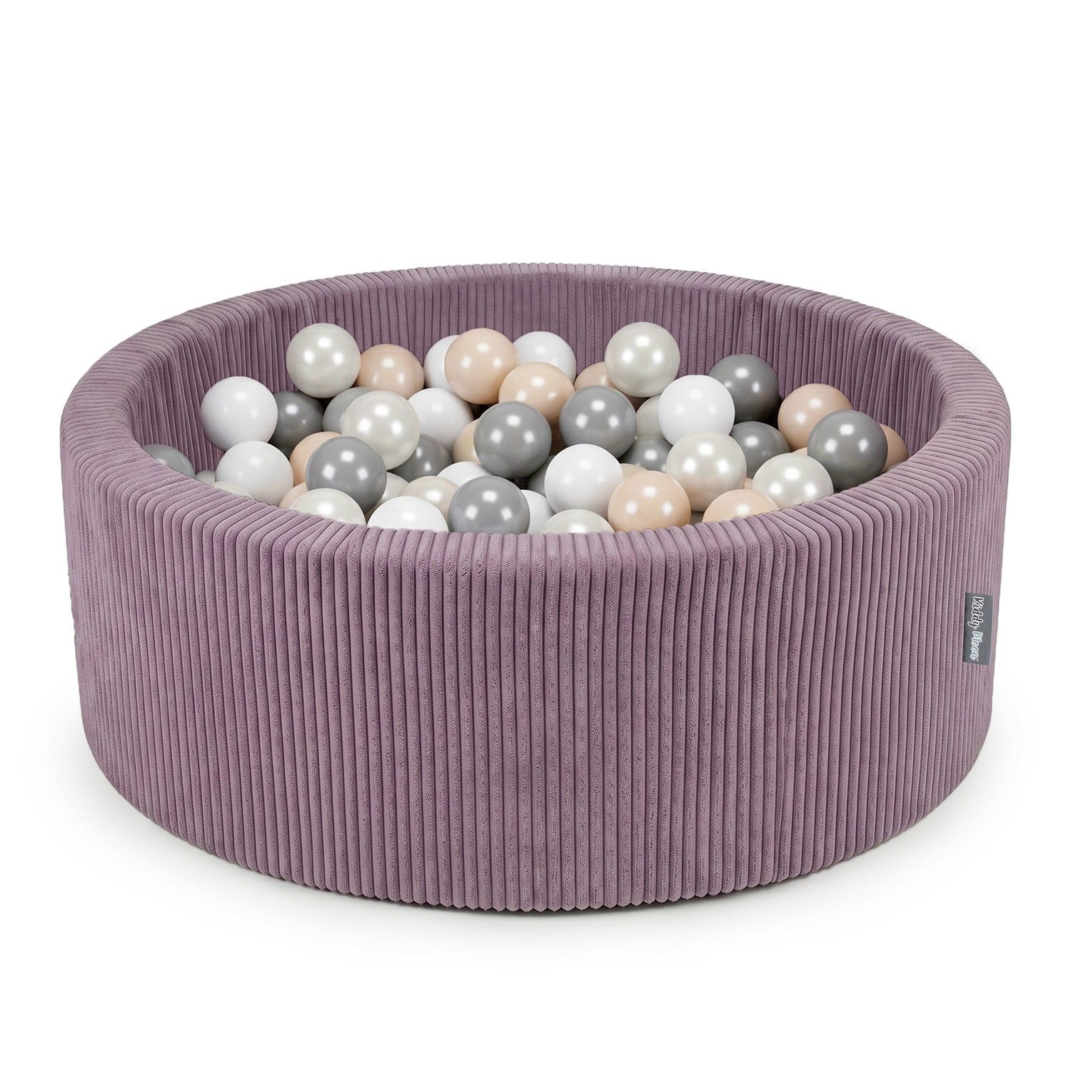 KiddyMoon Bällebad OK30AN, (Bällepool mit bunten Bällen, 200-tlg., Bällepool mit bunten Bällen, 200-tlg., Strukturierter Rippbezug), Made in Europe
