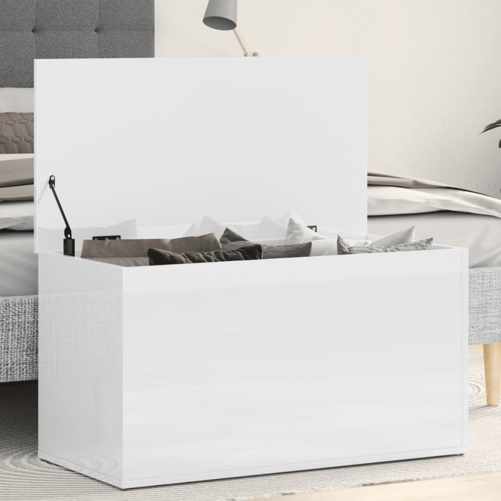 vidaXL Truhe, Aufbewahrungstruhe Hochglanz-Weiß 84x42x46 cm günstig online kaufen