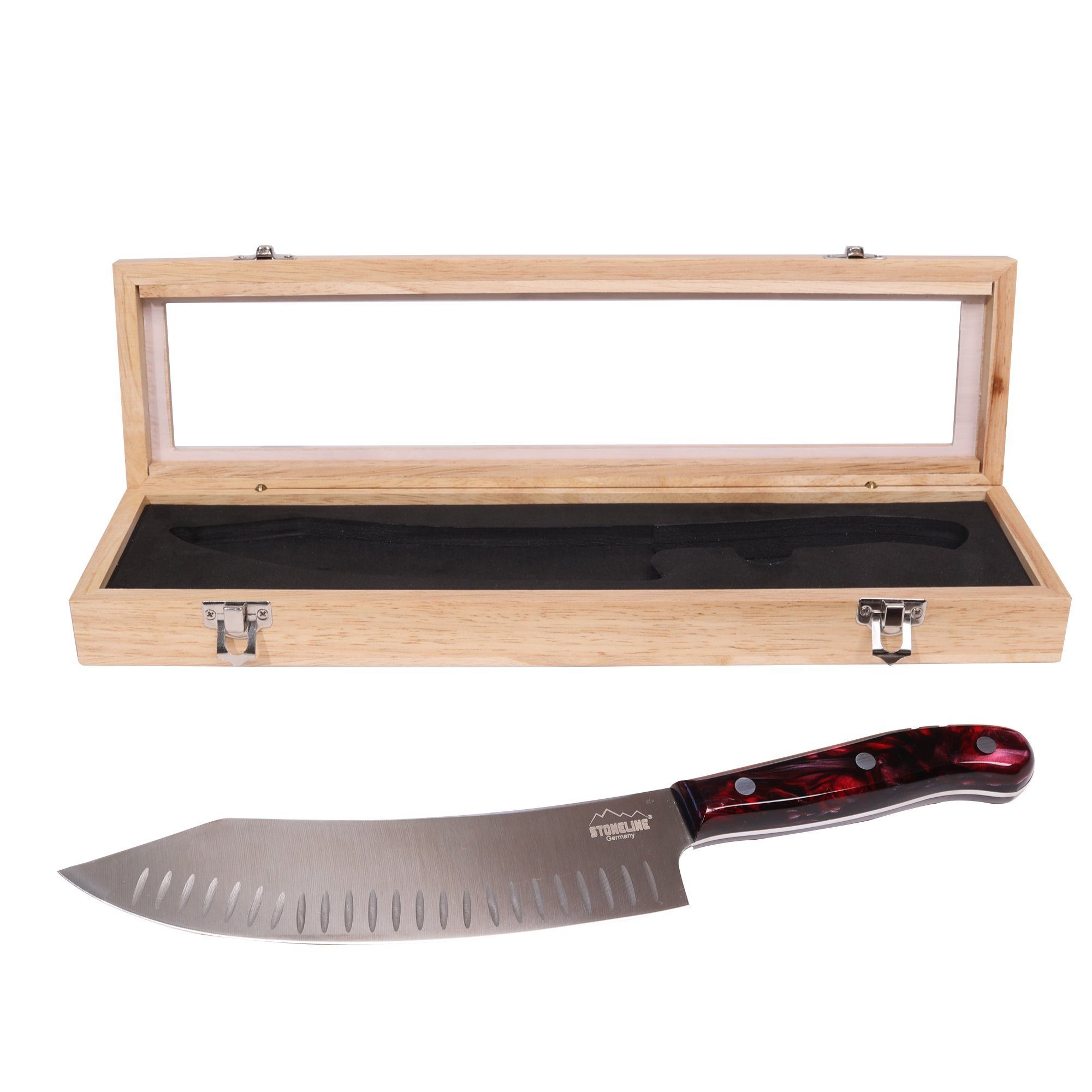 edler in STONELINE Messer-Set cm, Chefmesser 33,2 Aufbewahrungsbox aus Holz