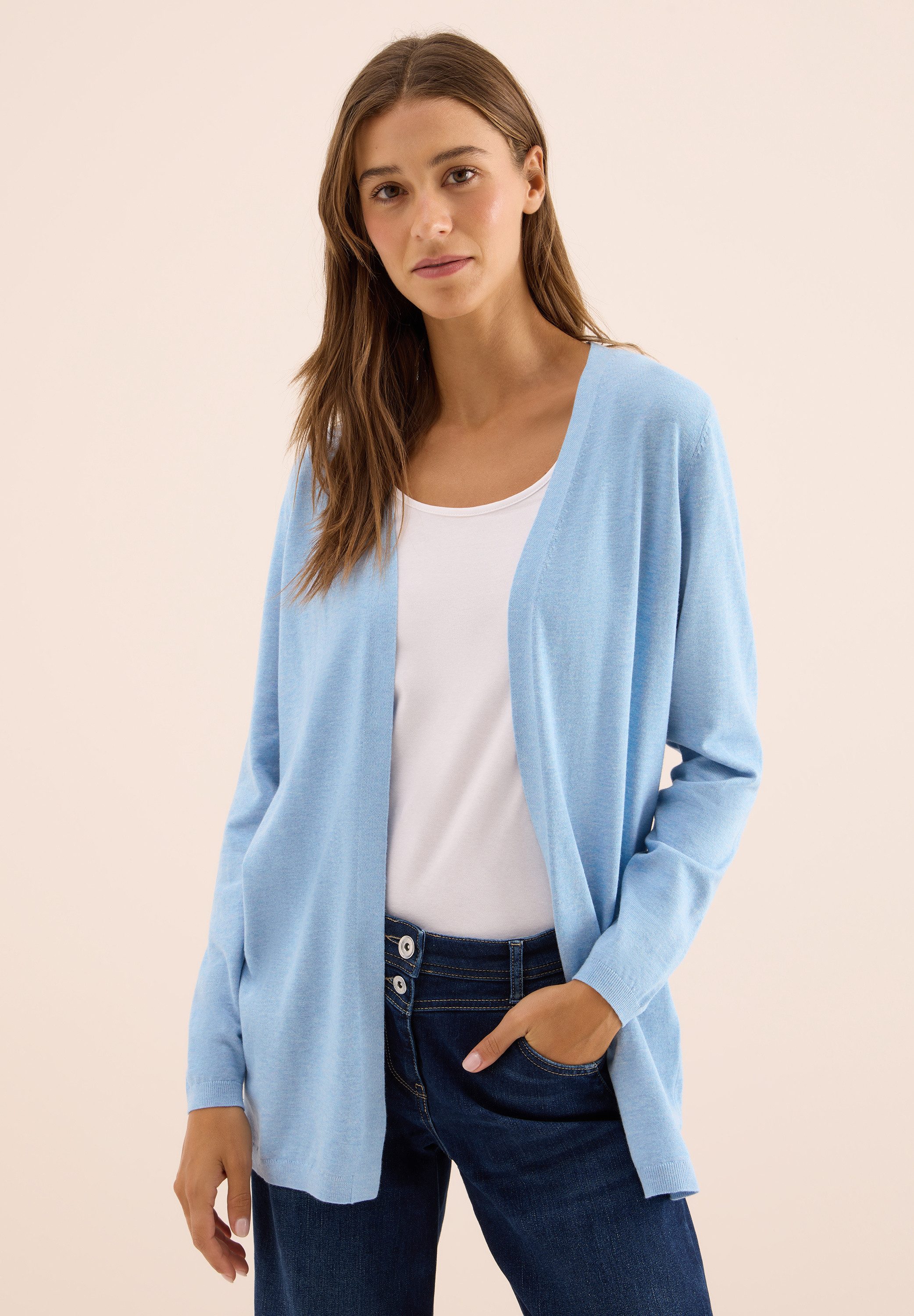 CECIL Longstrickjacke im soften Baumwoll-Mix